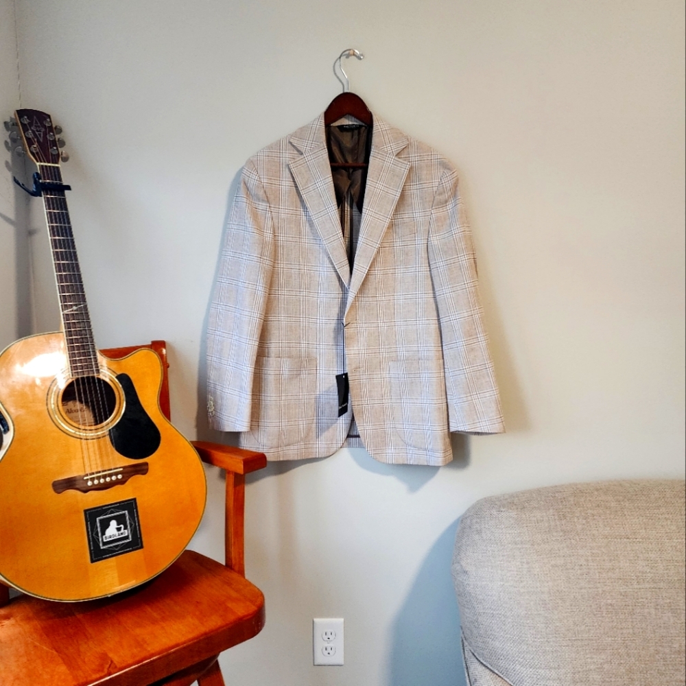 Paul Fredrick Tan Blazer Lightweight Sport Coat. One Of My Favorites Brands.
